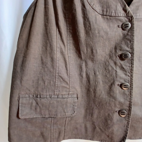 #478 Women's Brown Lane Bryant Button Down Vest Size 28 - Picture 2 of 16